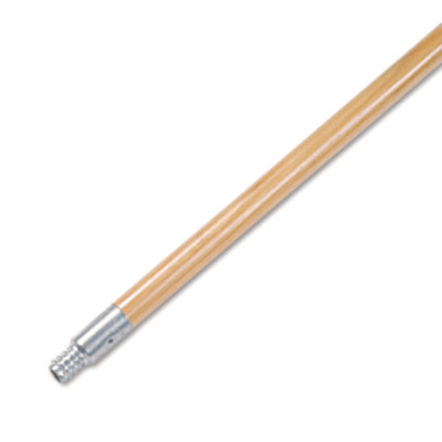 Boardwalk® Metal Tip Threaded Hardwood Broom Handle, 0.94" dia x 60", Natural