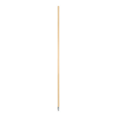 Boardwalk® Metal Tip Threaded Hardwood Broom Handle, 0.94" dia x 60", Natural