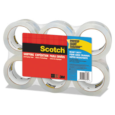 Scotch® 3850 Heavy-Duty Packaging Tape, 3" Core, 1.88" x 54.6 yds, Clear, 6/Pack